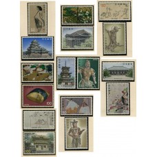 JAPON ARTES PINTURAS 8  SERIE COMPLETA DE ESTAMPILLAS NUEVAS MINT ALTO FACIAL